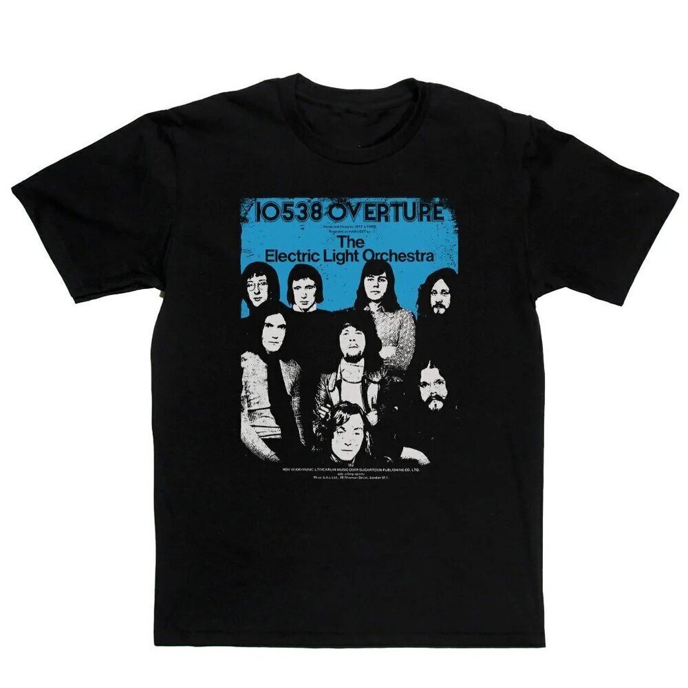 Electric Light Orchestra Overture Black Shirt Band Graphic Tee Unisex